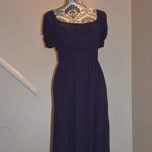 Purple Short Sleeve Dress